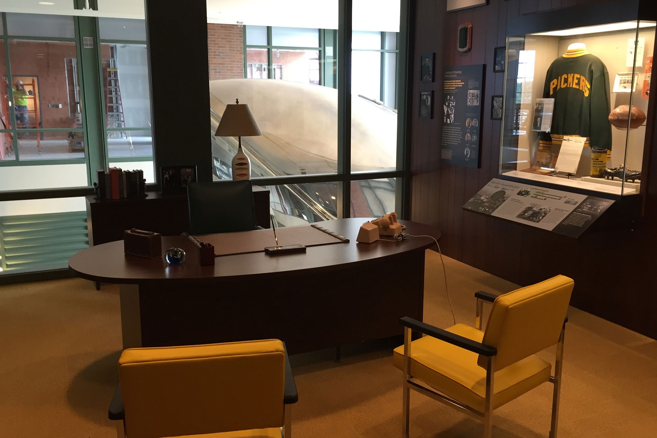 Photo of the Lombardi Office Exhibit in the Hall of Fame